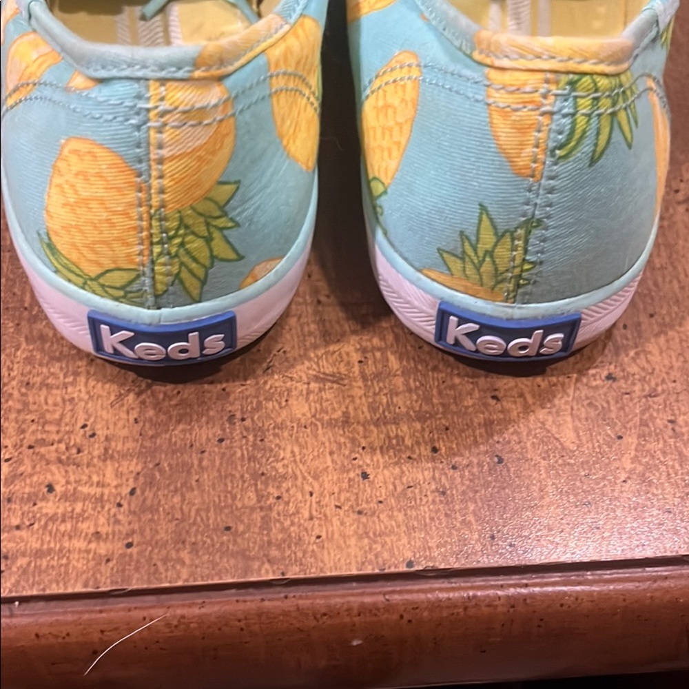 Keds Blue and Yellow Pineapple Print Sneakers - Picture 2 of 7